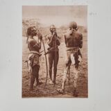 Old photogravure, 1930, Maasai hunters