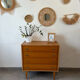 Vintage oak commode from the 1960s.