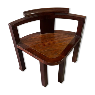 Chaise coloniale en bois exotique