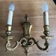 2 antique bronze wall sconces – Louis XVI style – 2 light arms