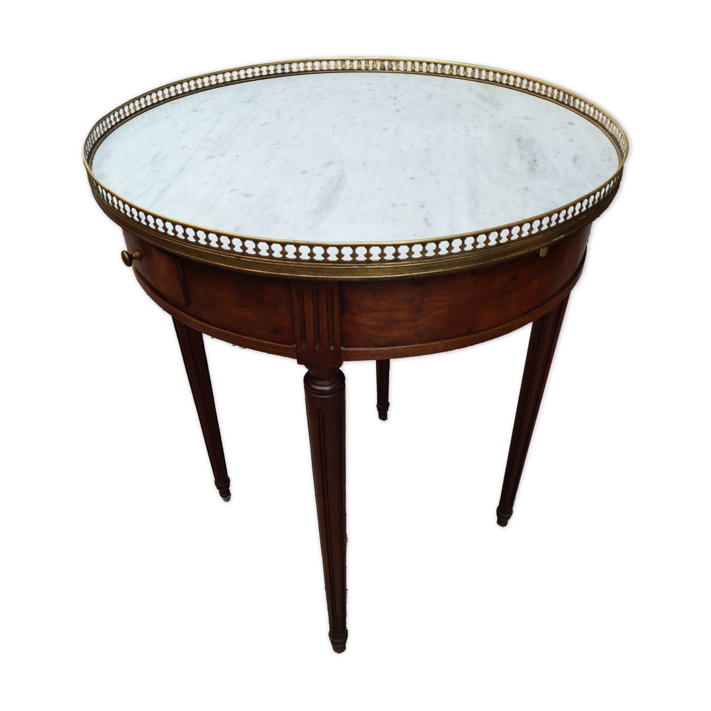 Mahogany hot water bottle table late XIX th