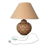 KOSTKA Capiton lamp ref. 6133 — Brushed Biscotte & matte gold — Made in France