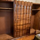Art Deco walnut wardrobe, Central Europe, 1930s