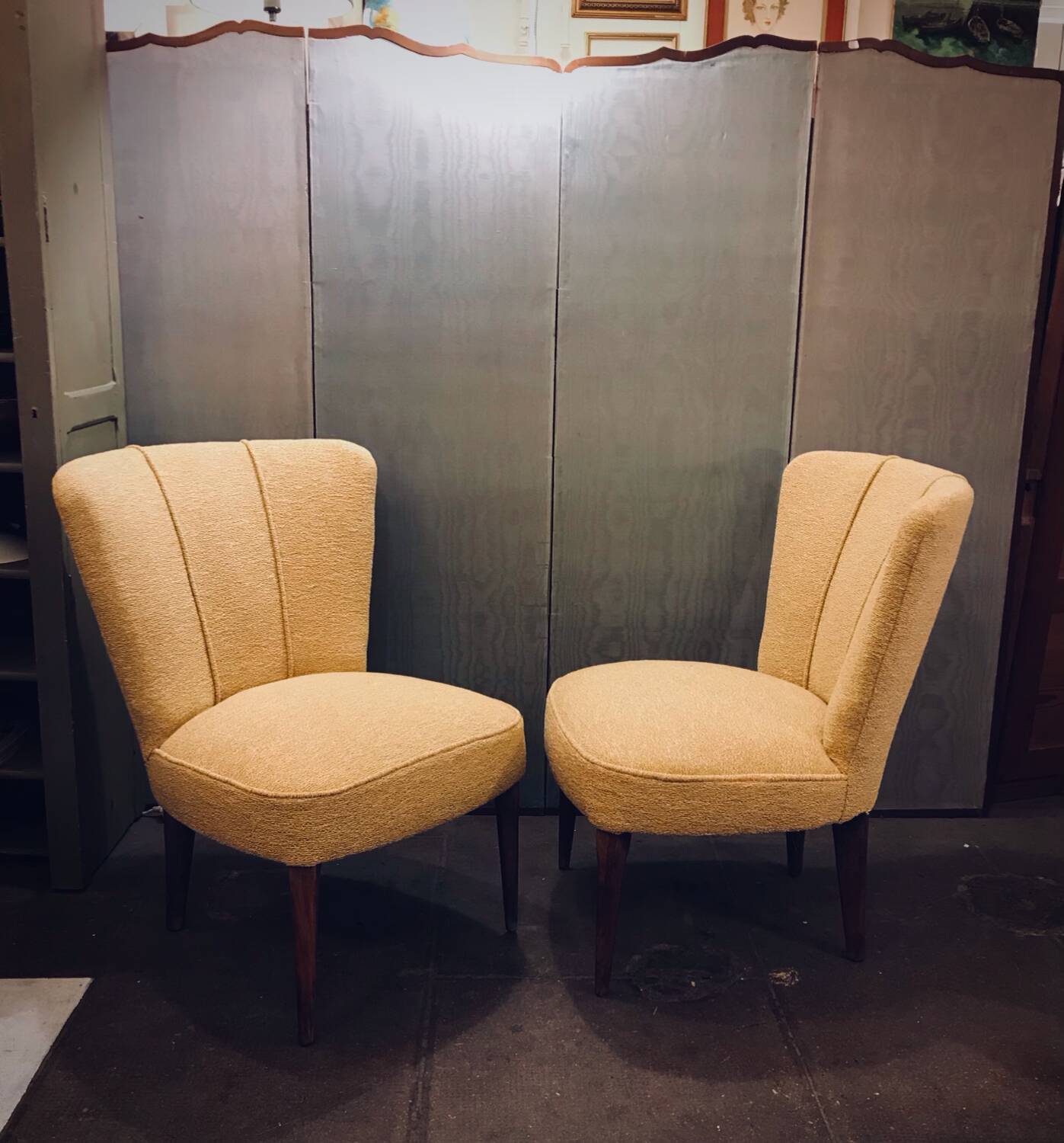Paire de chaises cocktails vintage année 50