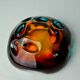 Sommerso orange and blue trinket tray by Flavio Poli for Seguso, Murano glass, Italy, 1970