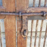 Old teak and wrought iron gate