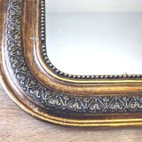 Antique large Louis Philippe mirror, decorated with gilt leaf - "Claude"