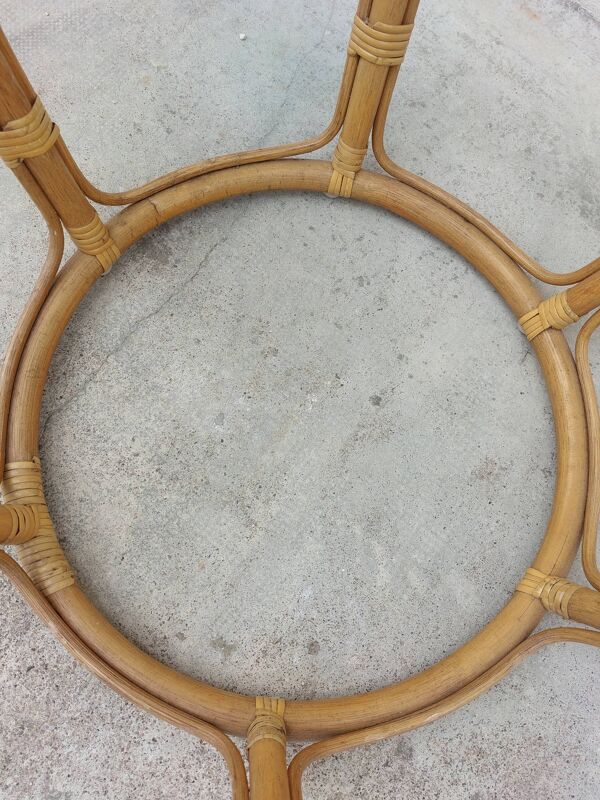 Loveuse fauteuil en rotin vintage 1950