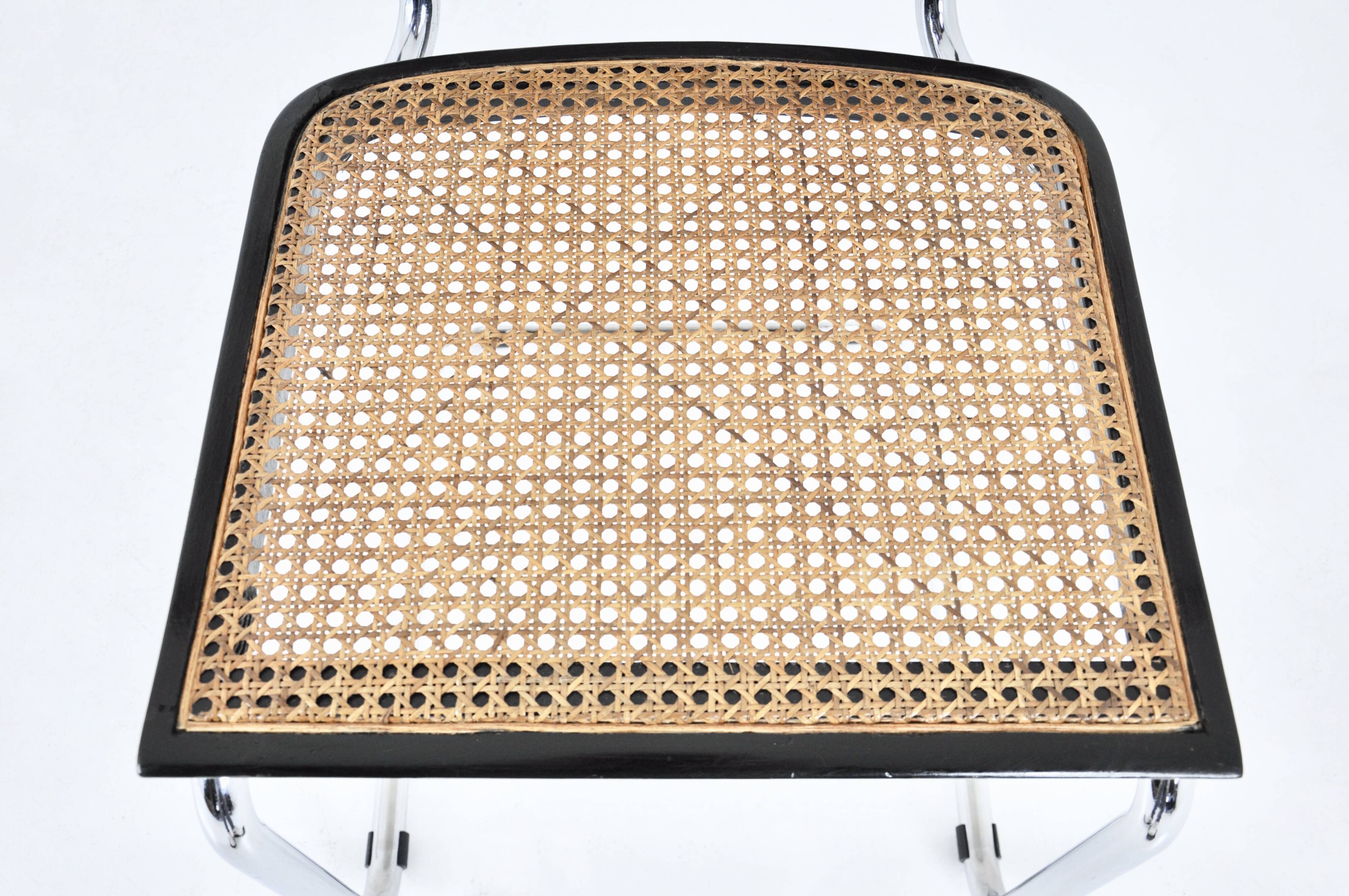Set of 4 B32 style dining room chairs by Marcel Breuer