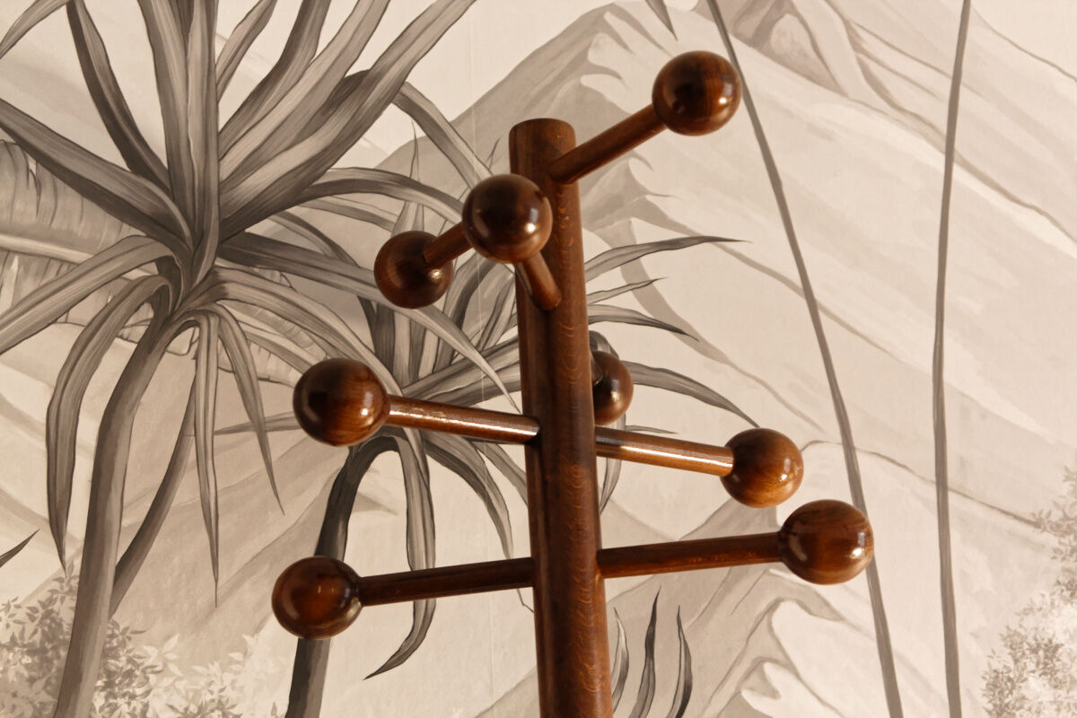 Parrot, wooden coat rack, 70s