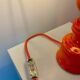 High vintage table lamp - 1970s - by Hustadt Leuchten - restored with a new shade