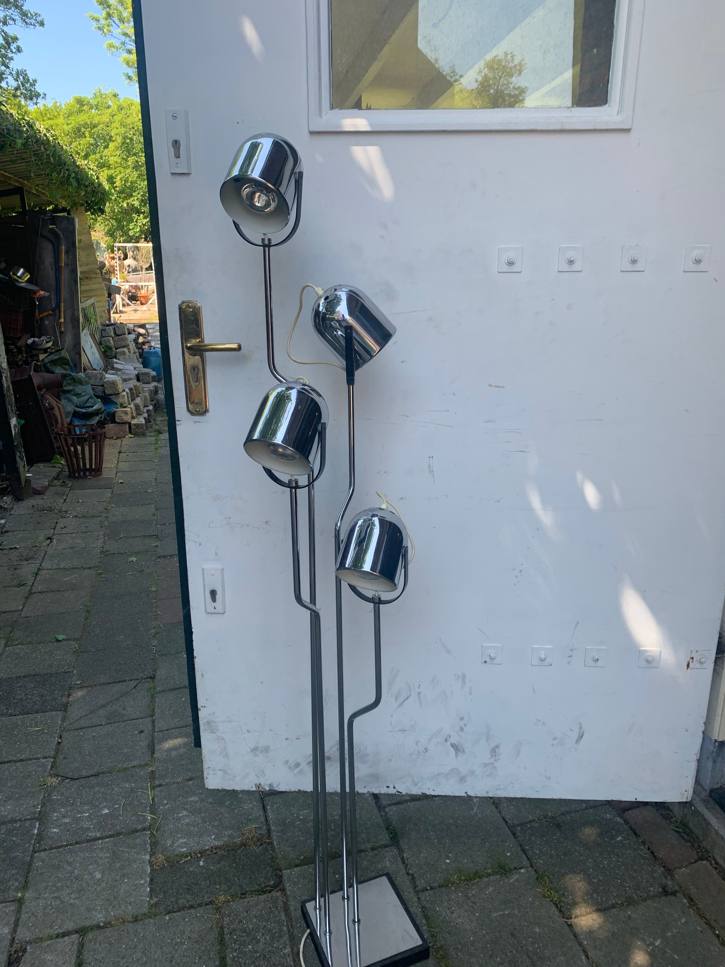 Goffredo Reggiani for Reggiani, chromed adjustable shades 1970'S