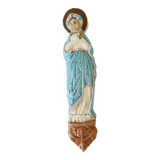 Holy Virgin Wall Sculpture 34 Cm Signed Guérin L 11