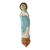 Holy Virgin Wall Sculpture 34 Cm Signed Guérin L 11