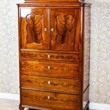 Antique Danish Walnut Cabinet, 1890s