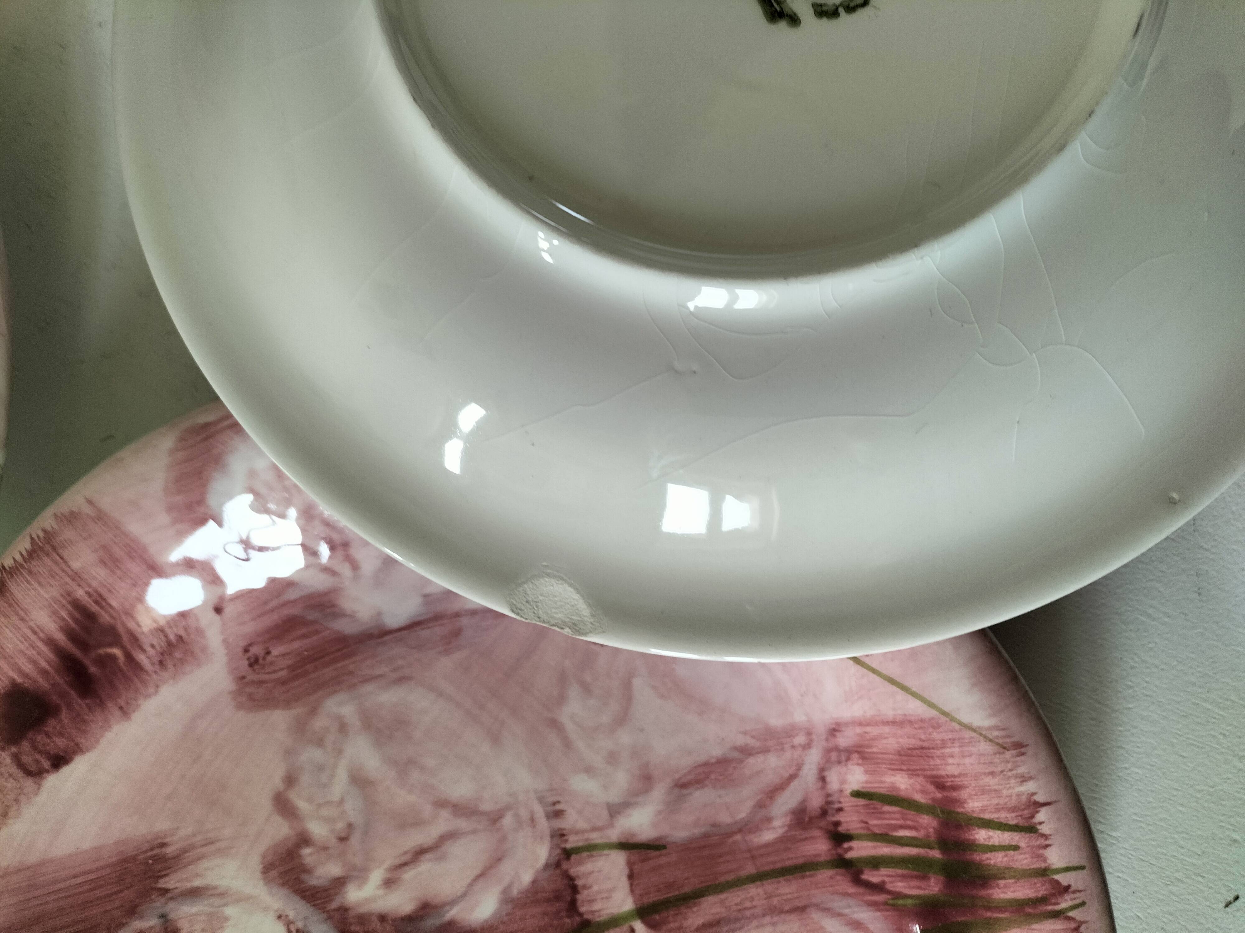 6 Italian plates CAPA San Polo hand-painted from the 1970s.