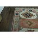 1970s Vintage Turkish Handmade Wool & Cotton Pink Area Rug 165x219