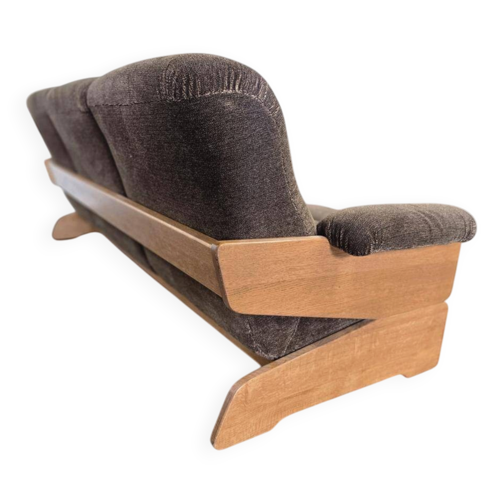 Vintage brown brutalist sofa