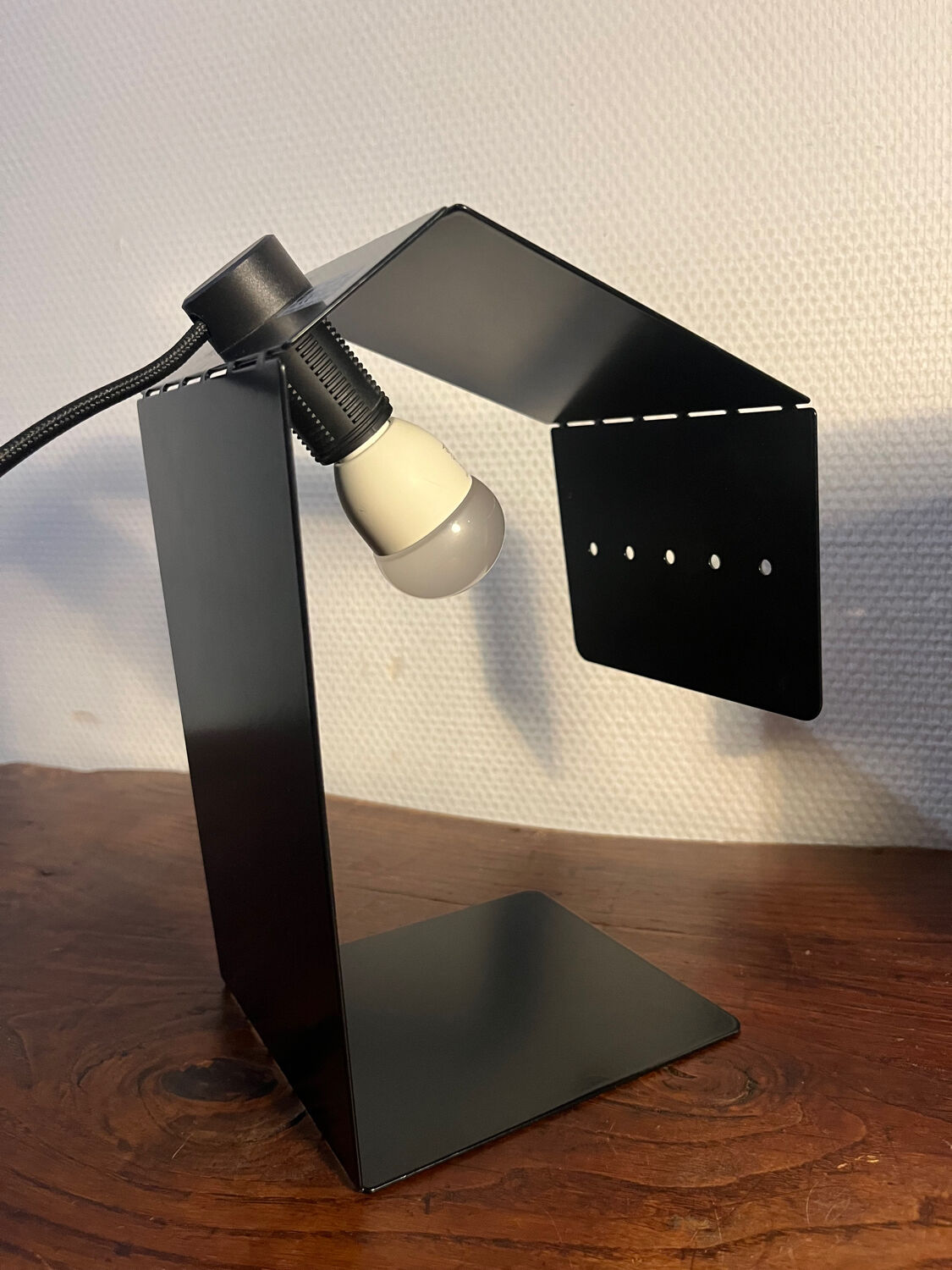 Pair of Teruki folded metal table lamps