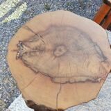 Brutalist stools vintage light wood 70'