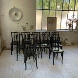 Lot 11 black Baumann bistro chairs