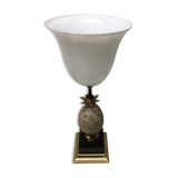 Lamp 'ostrich egg' stone, brass