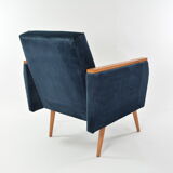 Fauteuil carré Matisse bleu
