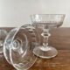 2 antique 19th-century blown glass champagne coupes with flat sides