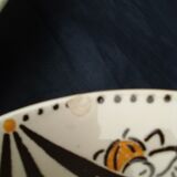 2 hollow plates in earthenware HBCM Creil Montereau diam 23 cm