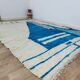 Handmade blue artisanal Moroccan Berber rug 310 X 215 CM