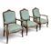 Série de 3 fauteuils de style Louis XV en chêne