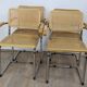 Cesca cantilever b64 chairs with armrests set of 4 attributed to breur italy
