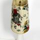 Large elegant 1960s KPM table lamp in porcelain and pleated silk lampshade