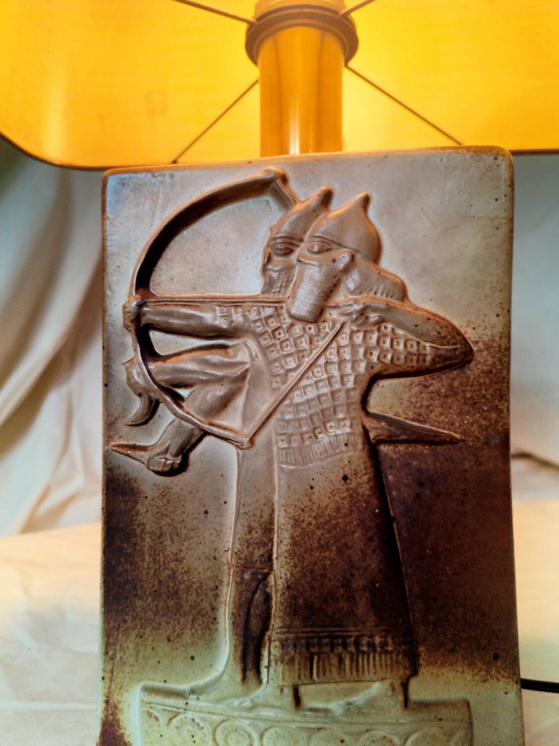 1980s ceramic archers lamp