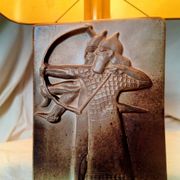 Lampe archers céramique 1980's