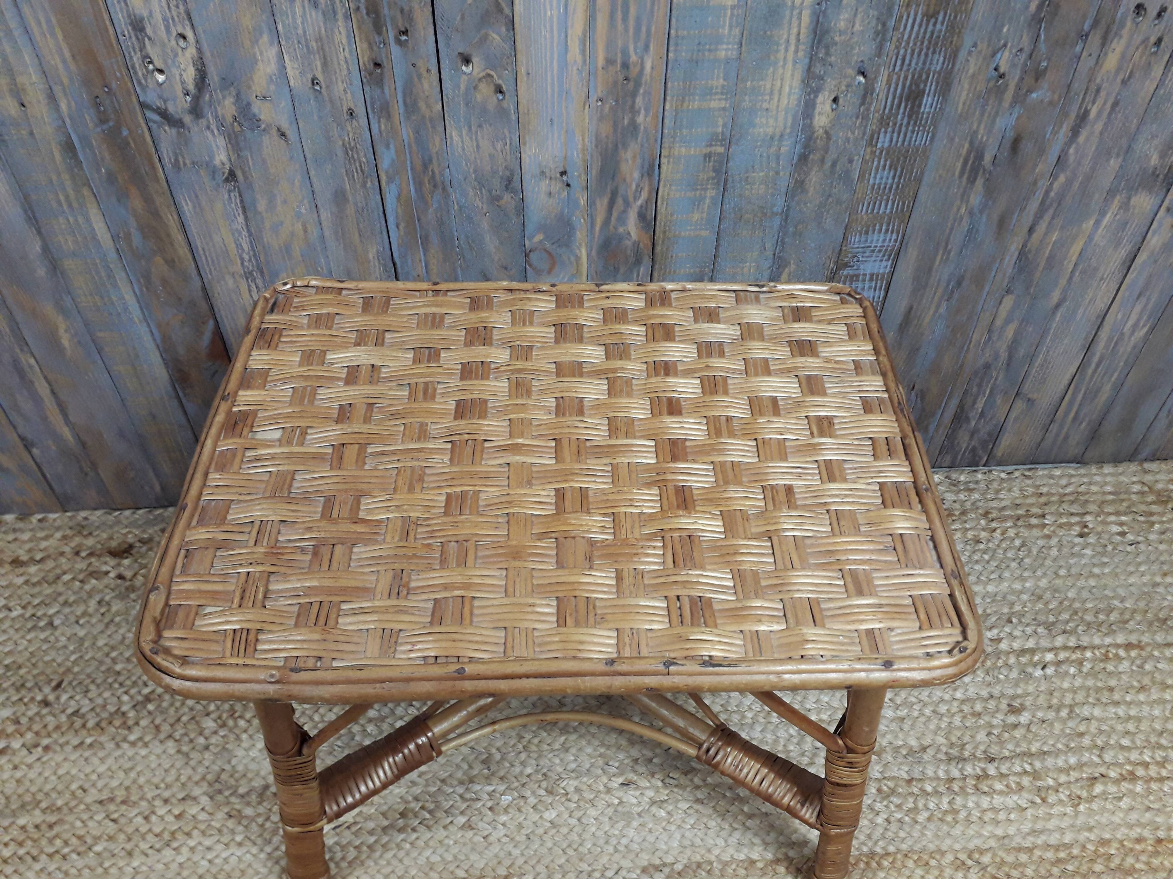 Rattan coffee table