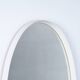Oval White Wooden Wall Mirror, 1960s