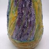 Figurative art majolica vase dated 1957 signed Agostino Pastene