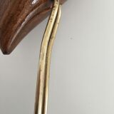 Heron in wood and brass