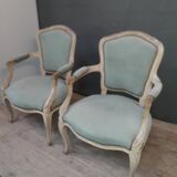 Louis XV-style armchair pair