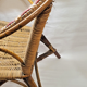 Old armchair child osier rattan 60s vintage decoration collection