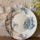 Plate on pedestal Creil and Montereau model Cherry Tree