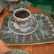 Vintage Denbac stoneware coffee set