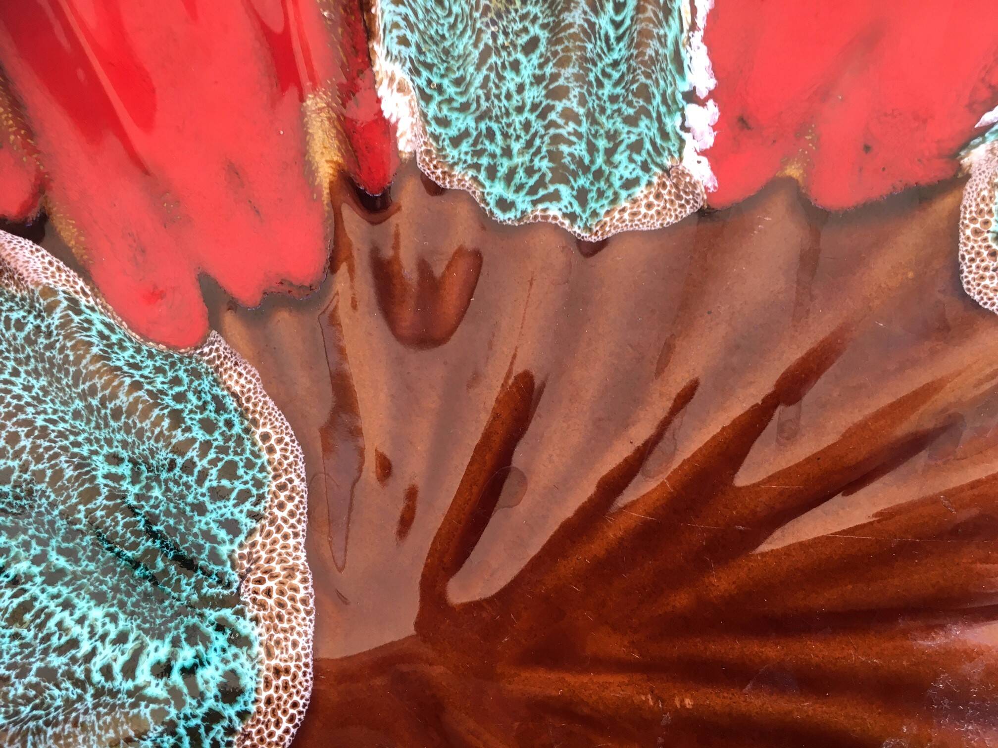 Colorful Vallauris ceramic dish