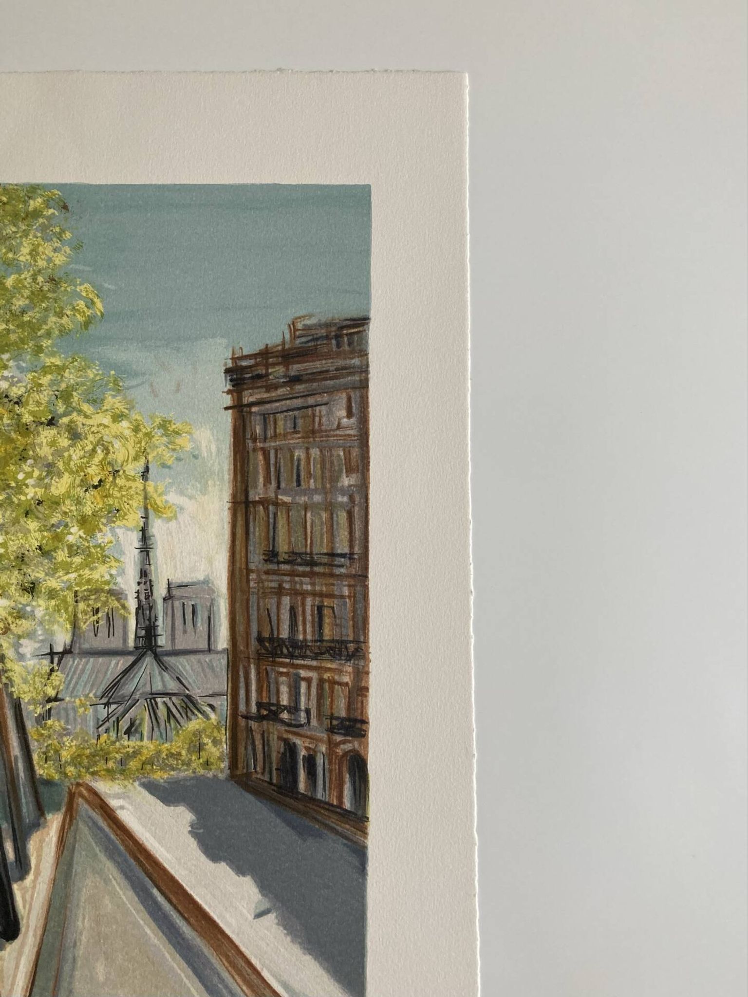 Lithograph signed by Michel Henry - The Île Saint Louis and Notre Dame