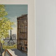 Lithograph signed by Michel Henry - The Île Saint Louis and Notre Dame