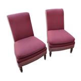 Paire de chauffeuses classiques