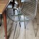Chaise filaire métal vintage type Bertoia