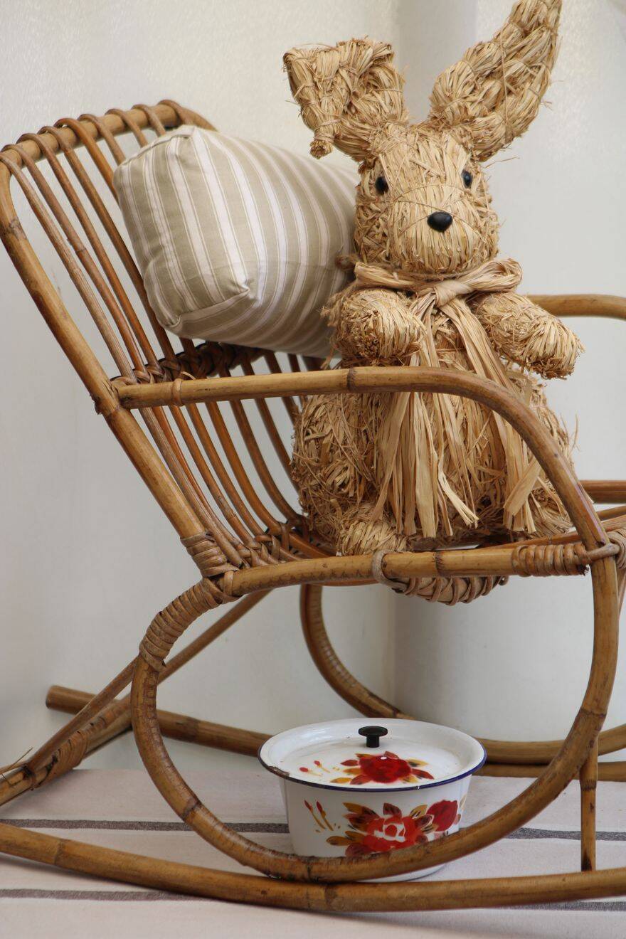 Chaise enfant en rotin