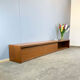 Minimalist XL lowboard, walnut and zebrano, 1960s